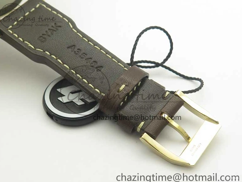 MIROTIME 0405 Big Pilot IW501005 Real Bronze ZF 1:1 Best Edition Black Dial on Brown Leather Strap A Sleek 7192